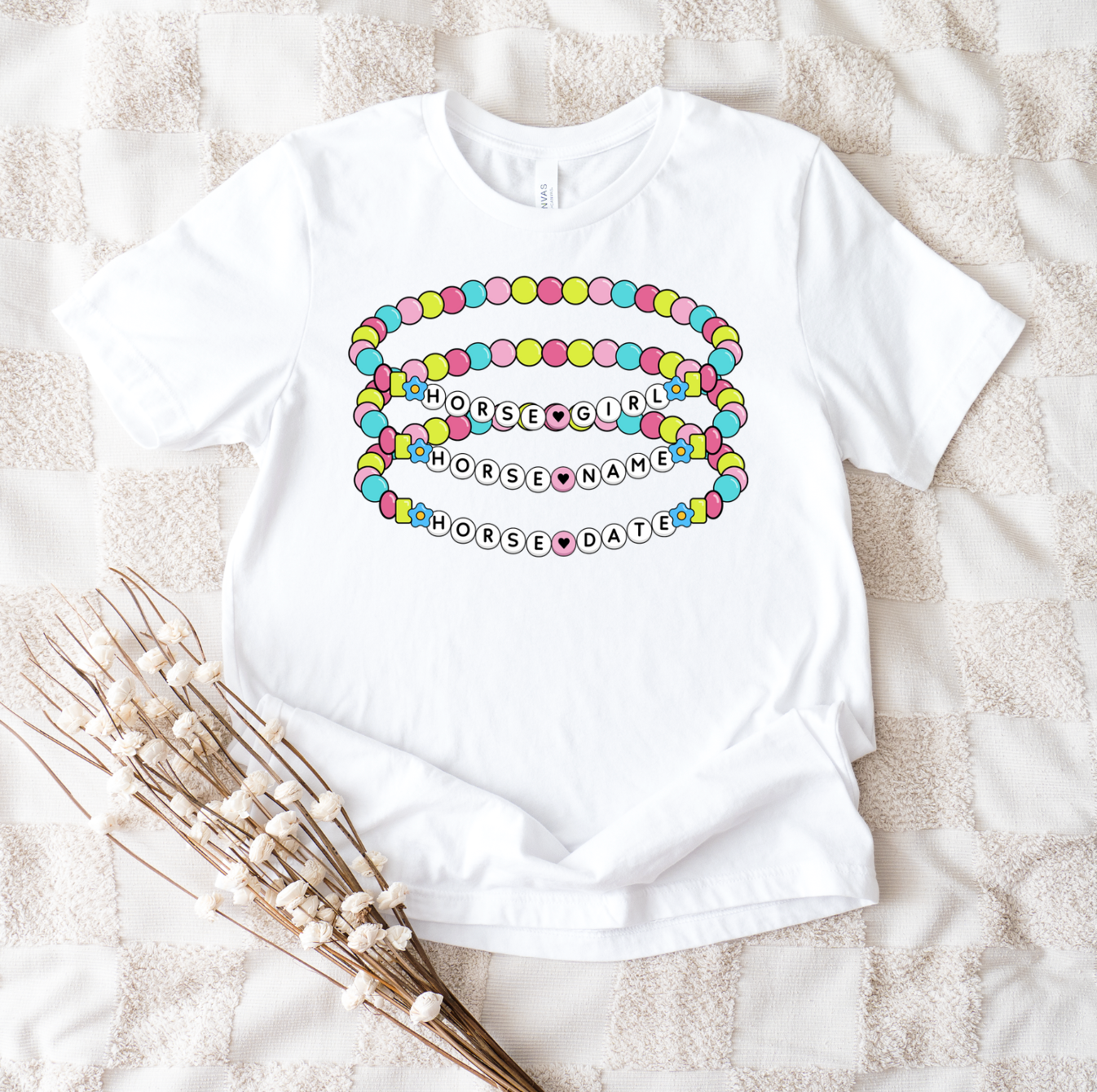 Custom Horse Girl Friendship Bracelet Graphic Shirt