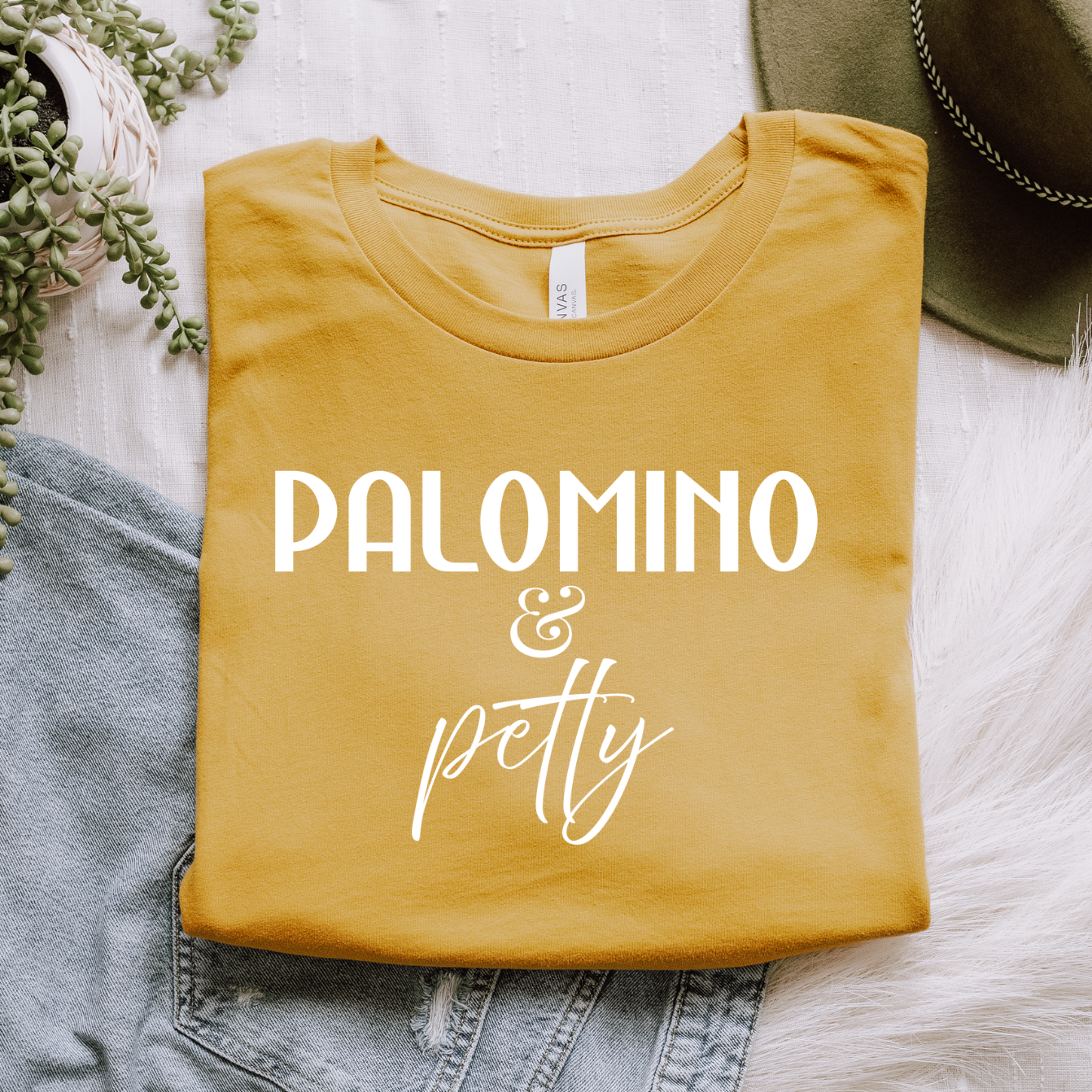 Palomino and Petty Horse Girl Graphic T-Shirt