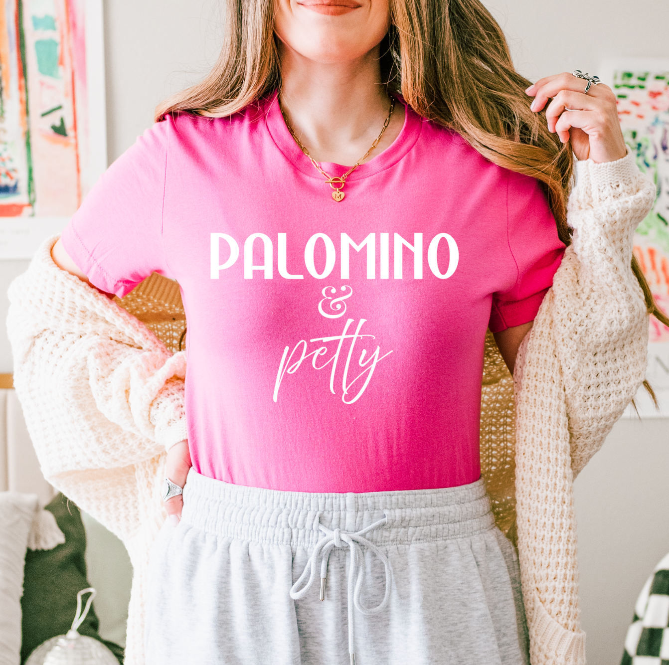 Palomino and Petty Horse Girl Graphic T-Shirt