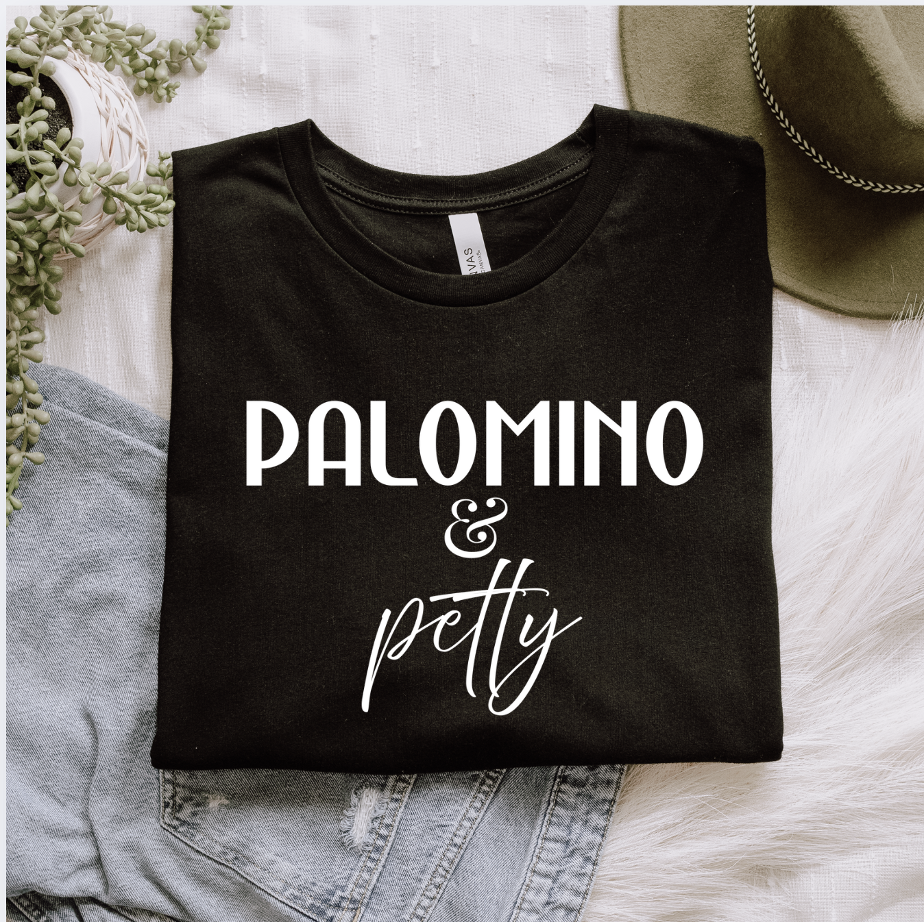 Palomino and Petty Horse Girl Graphic T-Shirt