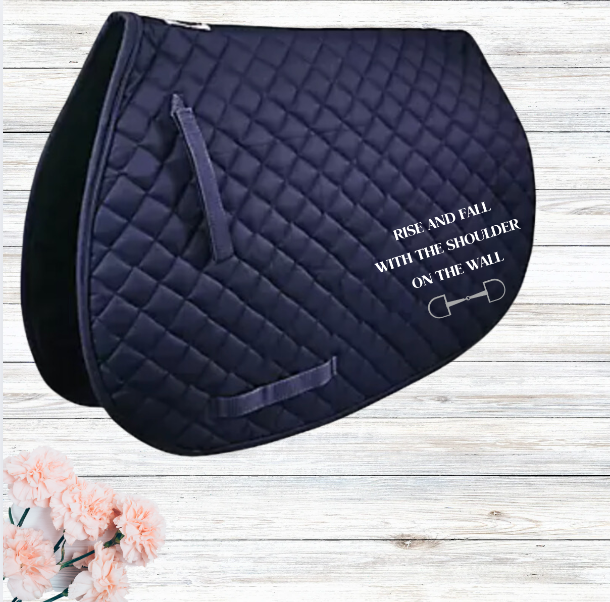 Embroidered "Rise and fall with the shoulder on the wall" Horse Girl Horse Saddle Pad
