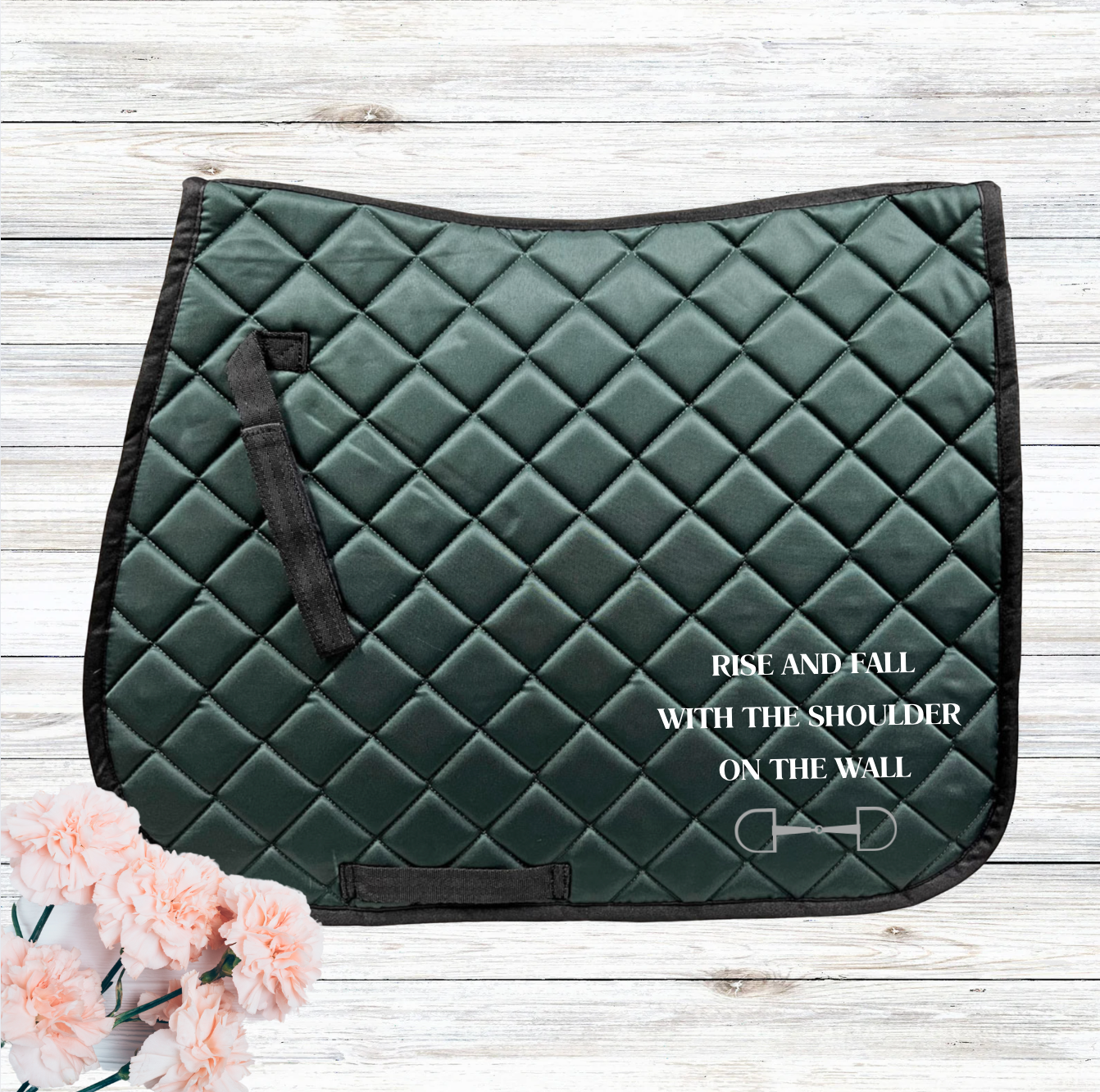 Embroidered "Rise and fall with the shoulder on the wall" Horse Girl Horse Saddle Pad
