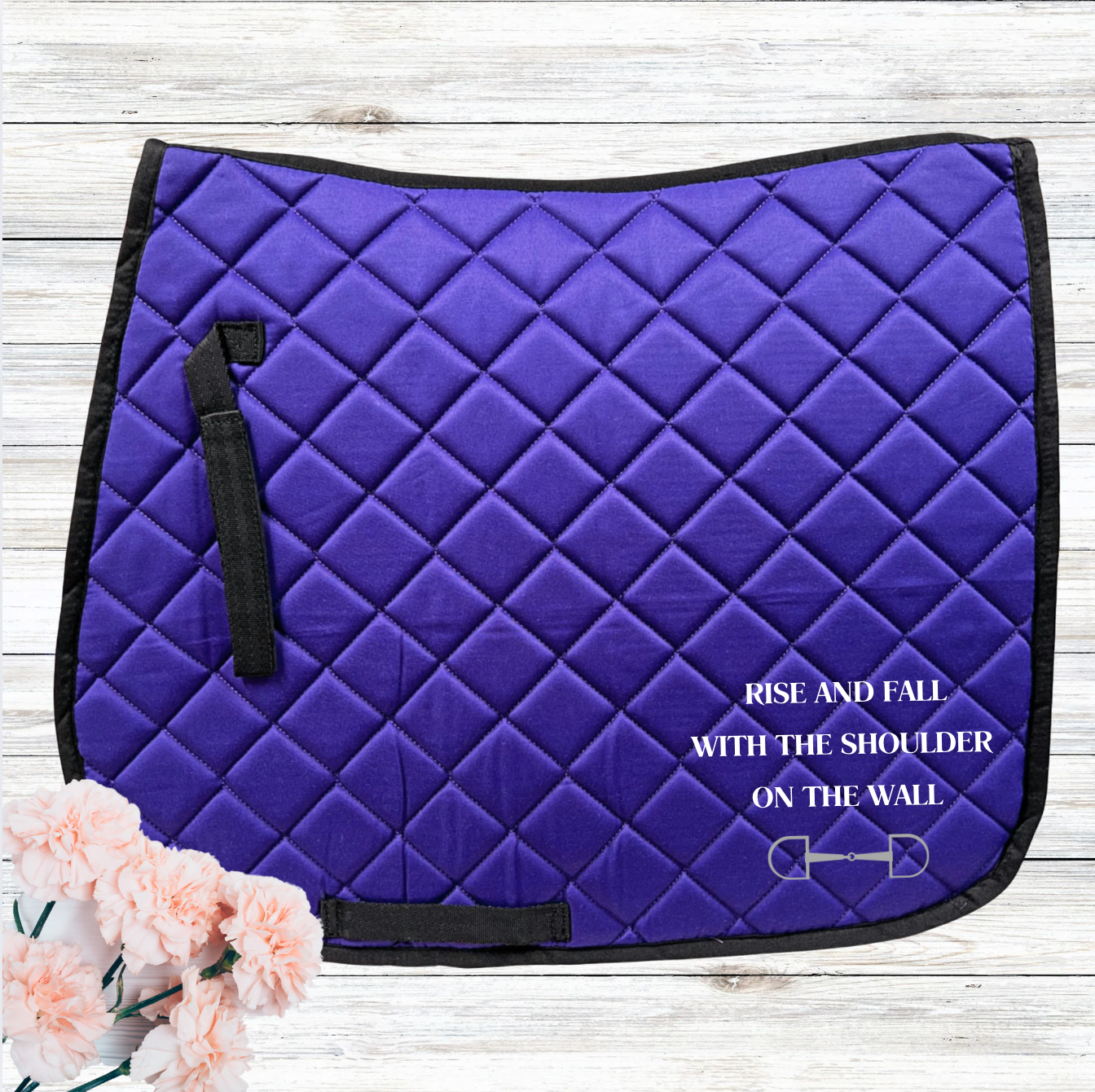 Embroidered "Rise and fall with the shoulder on the wall" Horse Girl Horse Saddle Pad