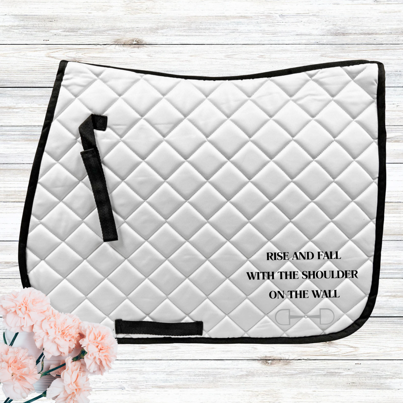 Embroidered "Rise and fall with the shoulder on the wall" Horse Girl Horse Saddle Pad
