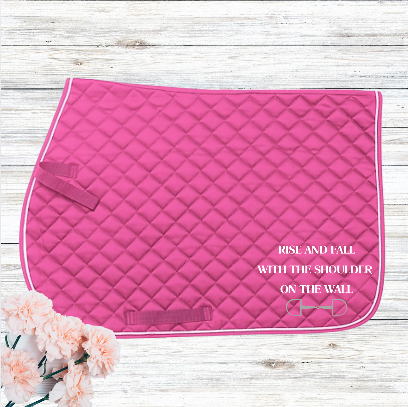 Embroidered "Rise and fall with the shoulder on the wall" Horse Girl Horse Saddle Pad