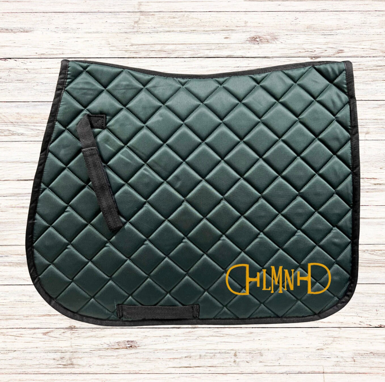 Embroidered Snaffle Bit Monogram Horse Saddle Pad