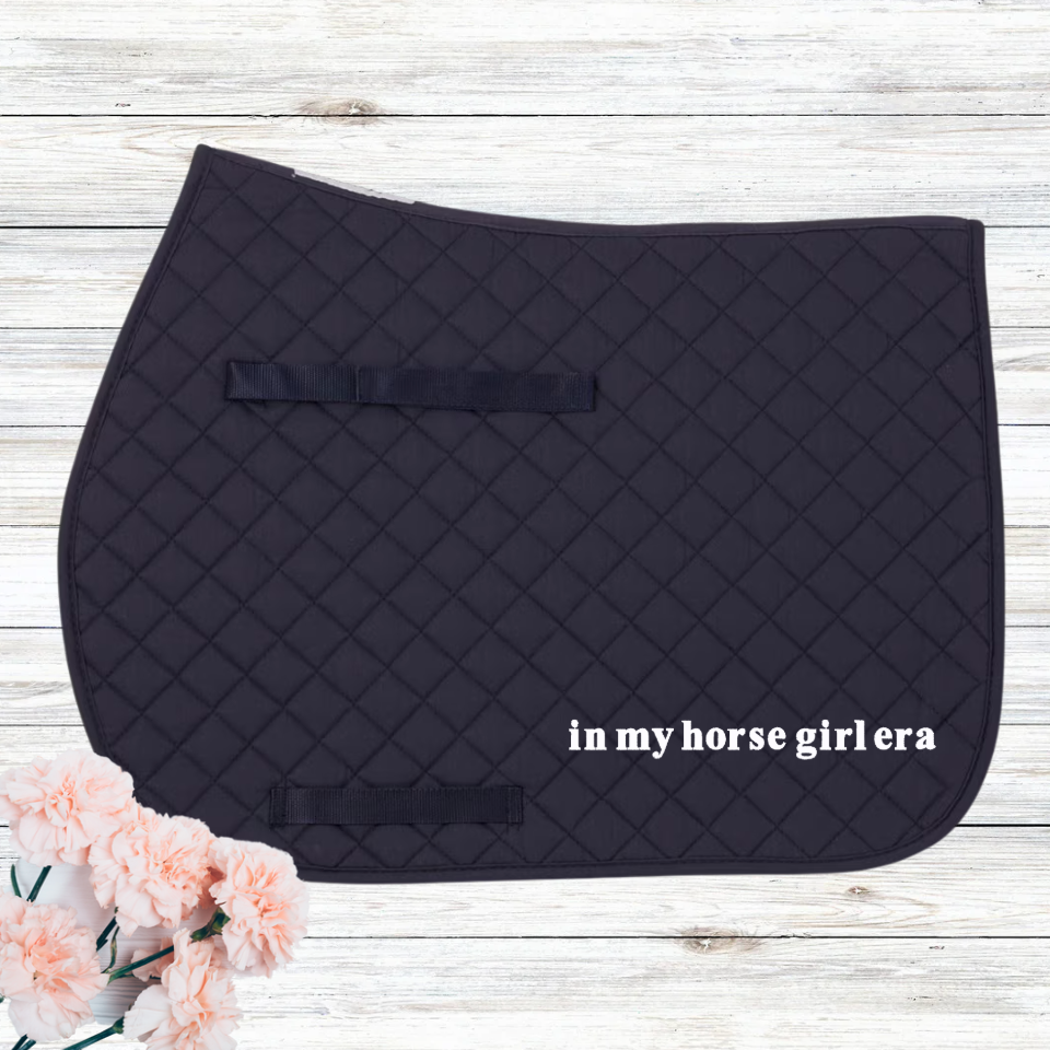 Embroidered Horse Girl Eras Custom Horse Saddle Pad Many Options