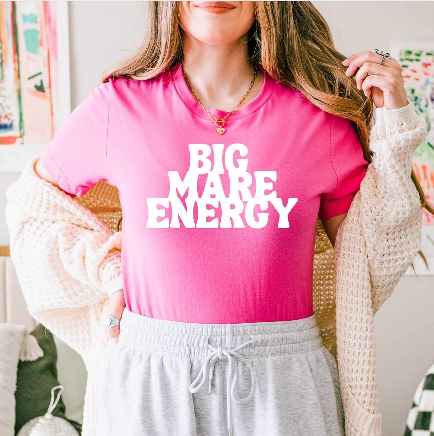 Big Mare Energy Horse Girl T-Shirt