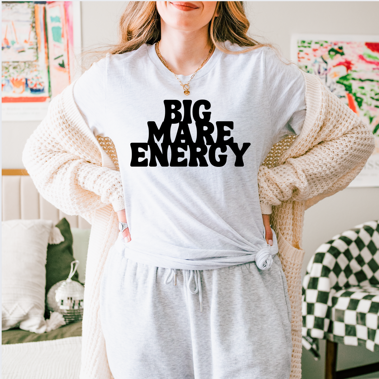 Big Mare Energy Horse Girl T-Shirt