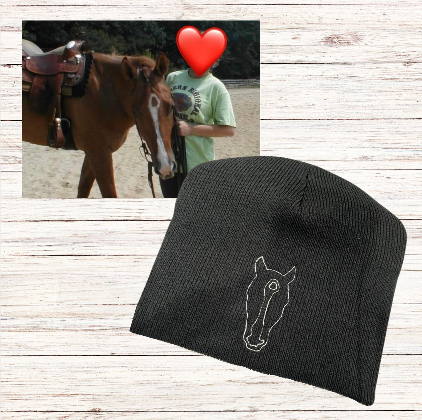 Custom Horse Silhouette Beanie